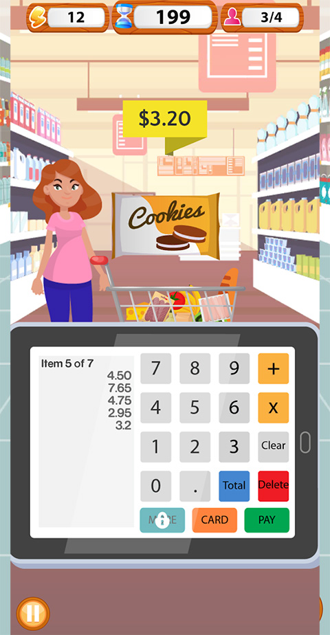 超市收银员模拟器